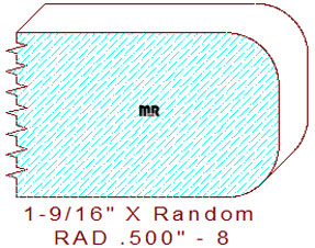 1/2" Radius Edge Moulding - 8 1/2" Radius Edge Moulding - 8