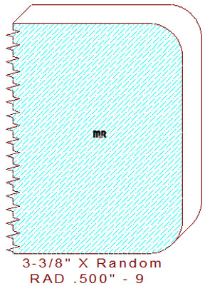 1/2" Radius Edge Moulding - 9 1/2" Radius Edge Moulding - 9
