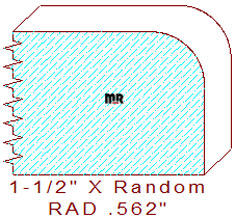 9/16" Radius Edge Moulding 9/16" Radius Edge Moulding