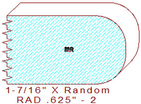 5/8" Radius Edge Moulding - 2 5/8" Radius Edge Moulding - 2
