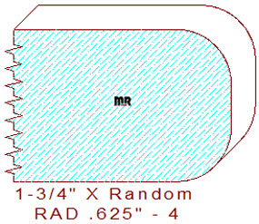 5/8" Radius Edge Moulding - 4 5/8" Radius Edge Moulding - 4