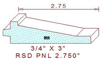 Raised Panel Moulding 2-3/4" Raised Panel Moulding 2-3/4"