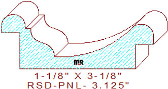 Raised Panel Moulding 3-1/8" Raised Panel Moulding 3-1/8"