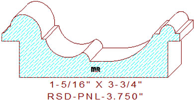 Raised Panel Moulding 3-3/4" Raised Panel Moulding 3-3/4"