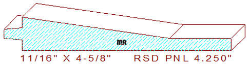 Raised Panel Moulding 4-1/4" Raised Panel Moulding 4-1/4"