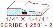 Scribe 1-1/4" - 2 Scribe 1-1/4" - 2