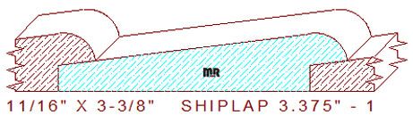 Shiplap Moulding 3-3/8" - 1 Shiplap Moulding 3-3/8" - 1