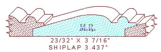 Shiplap Moulding 3-7/16"
