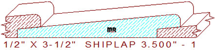 Shiplap Moulding 3-1/2" - 1 Shiplap Moulding 3-1/2" - 1