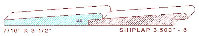 Shiplap Siding 3-1/2" - 6 Shiplap Siding 3-1/2" - 6