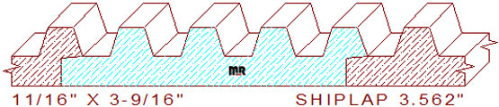 Shiplap Moulding 3-9/16"