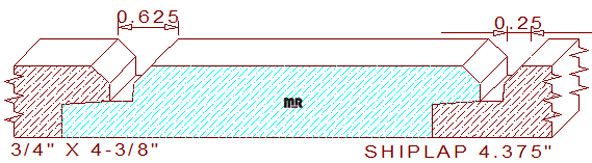 Shiplap Moulding 4-3/8"