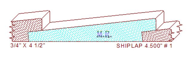 Shiplap Moulding 4-1/2" - 1 Shiplap Moulding 4-1/2" - 1