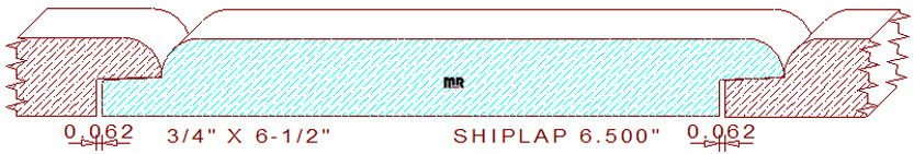 Shiplap 6-1/2" Shiplap 6-1/2"