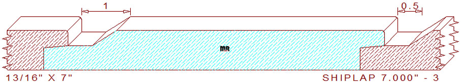 Shiplap Moulding 7" - 3 Shiplap Moulding 7" - 3