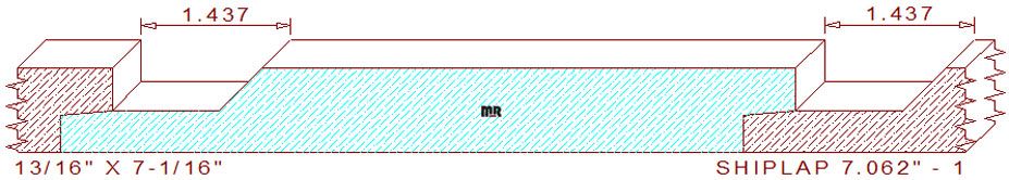 Shiplap Moulding 7-1/16" - 1 Shiplap Moulding 7-1/16" - 1