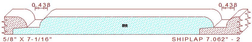 Shiplap Moulding 7-1/16" - 2