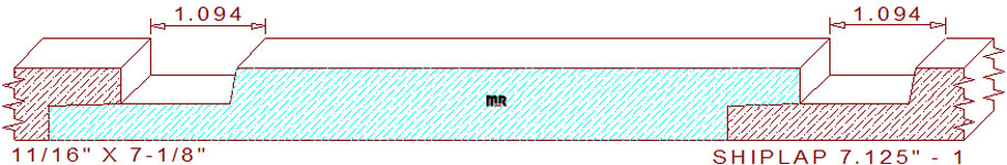 Shiplap Siding 7-1/8" - 1 Shiplap Siding 7-1/8" - 1