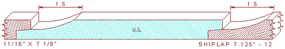 Shiplap Siding 7-1/8" - 12