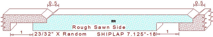 Shiplap Siding 7-1/8" - 18 Shiplap Siding 7-1/8" - 18