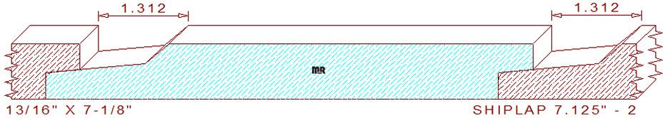 Shiplap Siding 7-1/8" - 2 Shiplap Siding 7-1/8" - 2