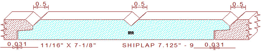 WP 7 Shiplap Siding 7-1/8" - 9 WP 7 Shiplap Siding 7-1/8" - 9