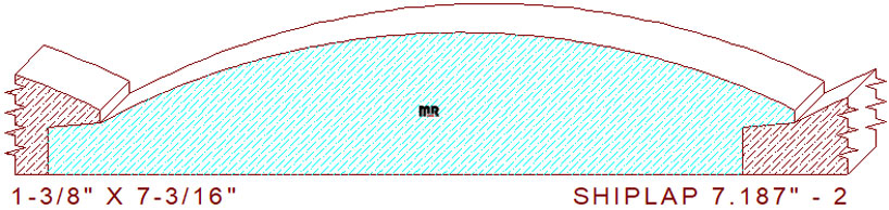 Shiplap Moulding 7-3/16" - 2 Shiplap Moulding 7-3/16" - 2