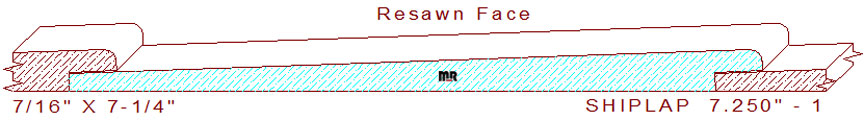 Shiplap Moulding 7-1/4" - 1 Shiplap Moulding 7-1/4" - 1