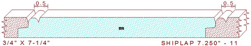 Shiplap Moulding 7-1/4" - 11