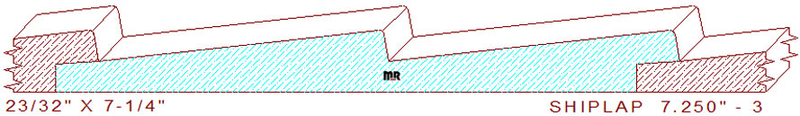 WP 115 Shiplap Moulding 7-1/4" - 3 WP 115 Shiplap Moulding 7-1/4" - 3