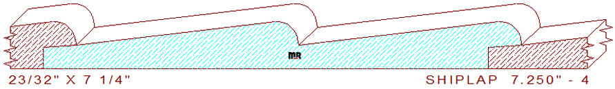 Shiplap Moulding 7-1/4" - 4 Shiplap Moulding 7-1/4" - 4