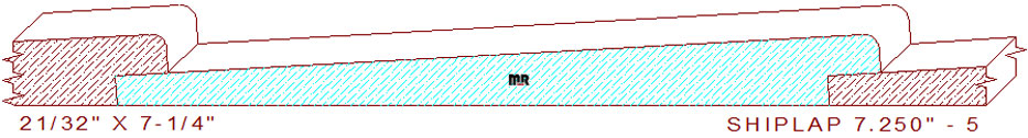 Shiplap Moulding 7-1/4" - 5 Shiplap Moulding 7-1/4" - 5