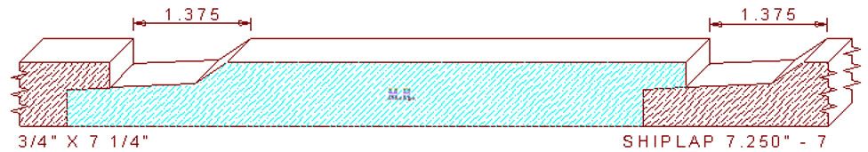 Shiplap Moulding 7-1/4" - 7