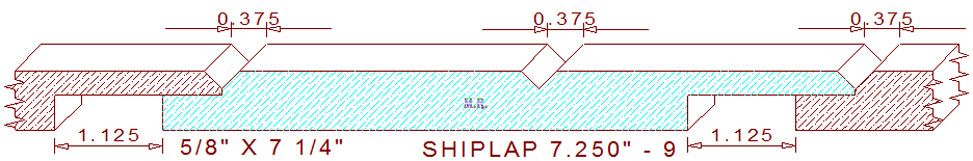 Shiplap Moulding 7-1/4" - 9 