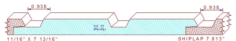 Shiplap Moulding 7-13/16"
