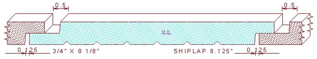 Shiplap Moulding 8-1/8"