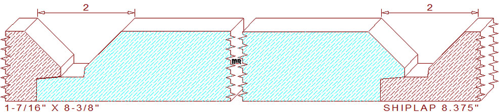 Shiplap Moulding 8-3/8" Shiplap Moulding 8-3/8"