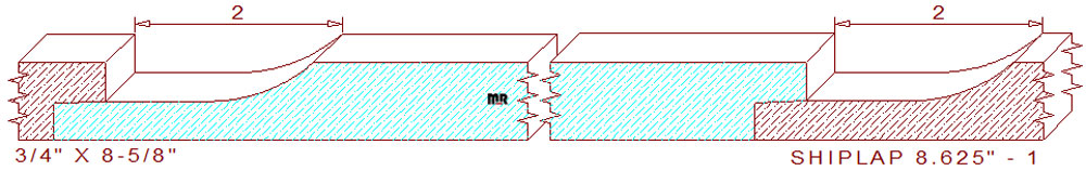 Shiplap Moulding 8-5/8" - 1