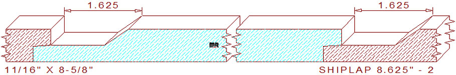 Shiplap Moulding 8-5/8" - 2