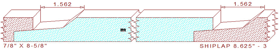 Shiplap Moulding 8-5/8" - 3 Shiplap Moulding 8-5/8" - 3