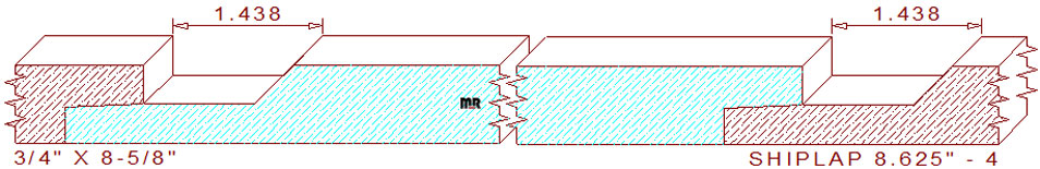 Shiplap Moulding 8-5/8" - 4