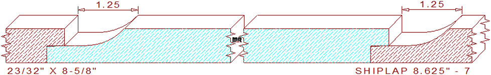 WP 105 Shiplap Moulding 8-5/8" - 7