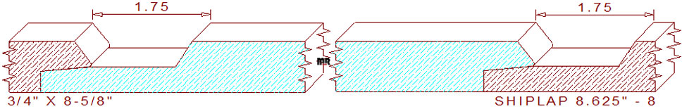 Shiplap Moulding 8-5/8" - 8