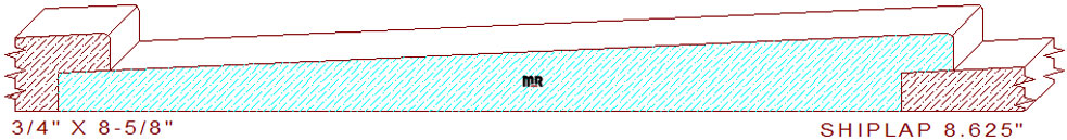 Shiplap Moulding 8-5/8"