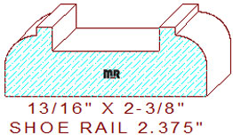 Floor/Shoe Rail Moulding 2-3/8" Floor/Shoe Rail Moulding 2-3/8"