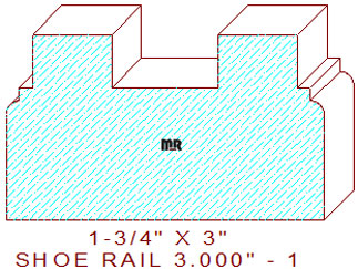 Floor/Shoe Rail Moulding 3" - 1 Floor/Shoe Rail Moulding 3" - 1