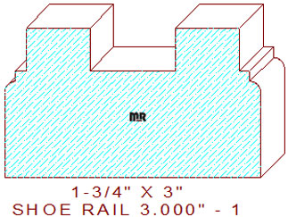 Floor/Shoe Rail Moulding 3" - 1