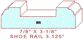 Floor/Shoe Rail Moulding 3-1/8" Floor/Shoe Rail Moulding 3-1/8"