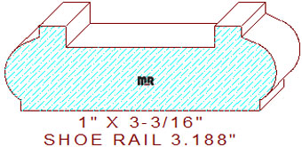 6006 Shoe Rail Moulding 3-3/16" 6006 Shoe Rail Moulding 3-3/16"