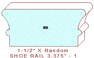 Floor/Shoe Rail Moulding 3-3/8" - 1